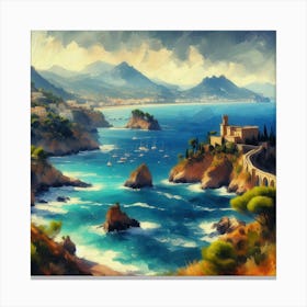 Mediterranean Seascape Canvas Print