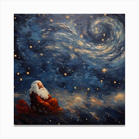 Starry Skies Santa Sonata Canvas Print