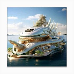 Futuristic Cruise Ship 1 Canvas Print