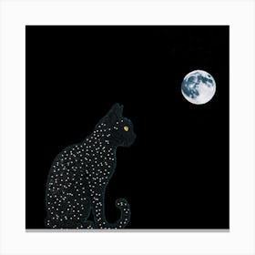 Black cat 2 Canvas Print