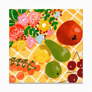 Fruits Square Canvas Print