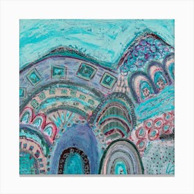 'The Blue Door' Abstract Painting Canvas Print