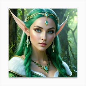 Elf Human Fantasy Face Magical Character Enchantment Mythical Folklore Pointed Ears Enigma Canvas Print