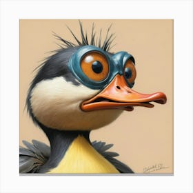 Duck With Glasses Canvas Print