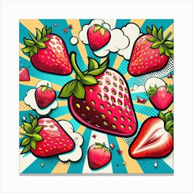 Pop Strawberry 2 Canvas Print