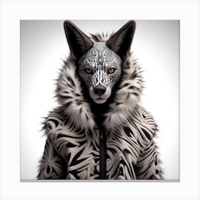 A Creature From Another Dimension With Fur Covered In Abstract Shifting Patterns That Defy Conventional Understanding Creating A Sense Canvas Print