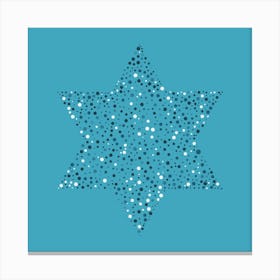 Star Of David In Dots Pattern 1 Canvas Print