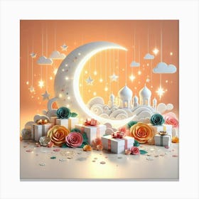 Ramadan Kareem Mubarak Lanterns 4 Canvas Print