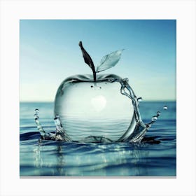 Apple In Water Canvas Print