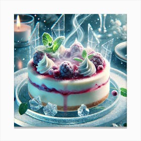 Frozen Serenity Cheesecake Canvas Print