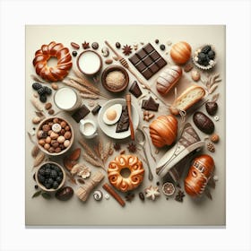 Collection Of Food Canvas Print