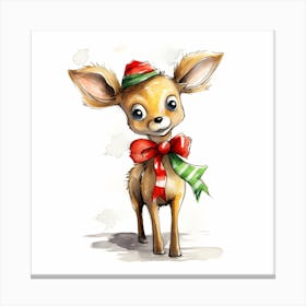 Deer Christmas Canvas Print