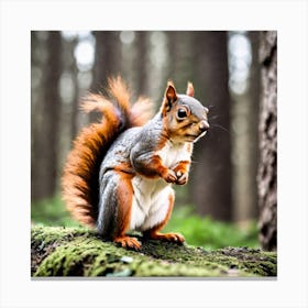 Squirrel In The Forest 121 Canvas Print