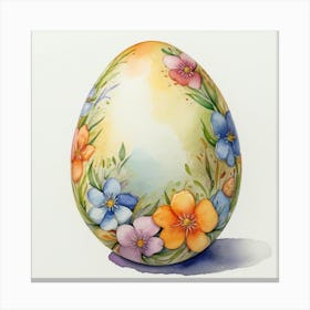 Default Easter Egg Water Color White Background 0 Canvas Print