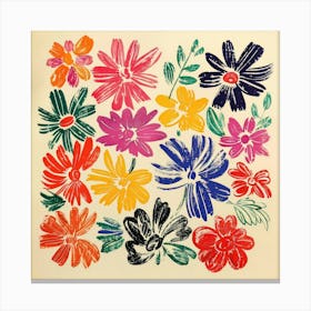 Summer Flowers Painting Matisse Style 10 Canvas Print