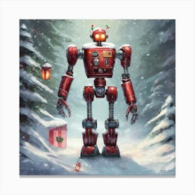 Christmas Robot 1 Canvas Print