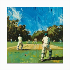 Cricket On The Green Canvas Print