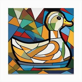 Duck Cubism Style Canvas Print