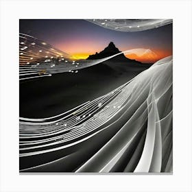 Abstract Wave Pattern Canvas Print