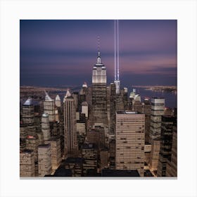 New York City Skyline At Dusk Canvas Print