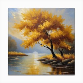 Autumn By The River 1 Canvas Print