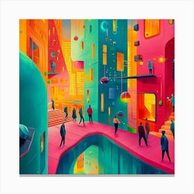 Futuristic City Canvas Print