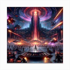 A Sci Fi Themed Scene Depicting Episode 8 A New Dawn Canvas Print