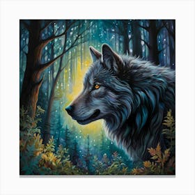 Cosmic Wolf Canvas Print