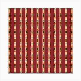 Template Background Red Strip Canvas Print