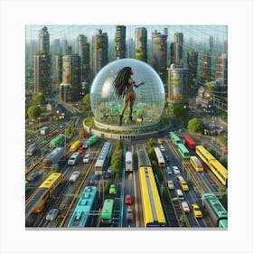 Futuristic Cityscape 9 Canvas Print