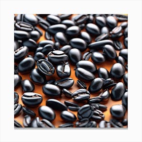 Black Coffee Beans 6 Canvas Print