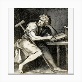 Epictetus Greek Philosopher Ancient Greece Stoic Philosophy Canvas Print