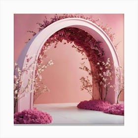 Pink Wedding Arch 4 Canvas Print