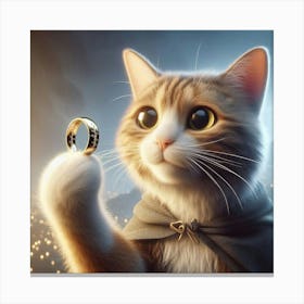 Lord Of The Rings Cat 2 Canvas Print
