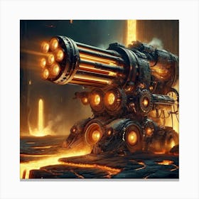 Magma Powered Artillery Canvas Print