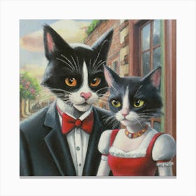 Cat Lovers 1 Canvas Print