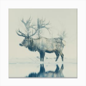 Ethereal Stag Canvas Print