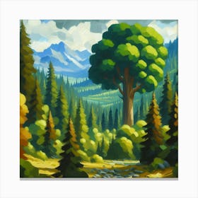 Tree In The Forest Canvas Print