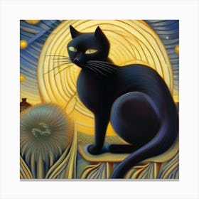 Black Cat Canvas Print