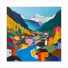 Abstract Travel Collection Zermatt Switzerland 2 Canvas Print