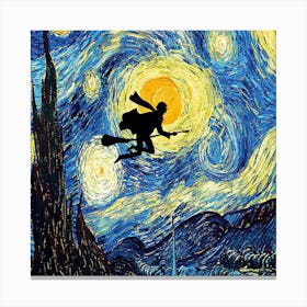 Harry Potter Starry Night Vincent Van Gogh Parody Canvas Print