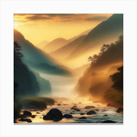 Sunrise In The Mountains 47 Canvas Print