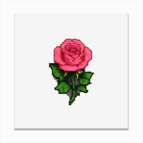 Pixel Rose 13 Canvas Print