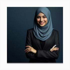Muslim Businesswoman Canvas Print