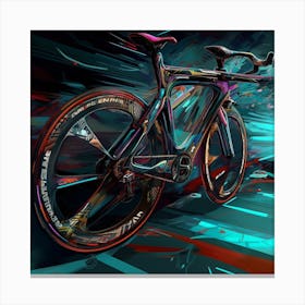 Abstract Bike Painting Canvas Print