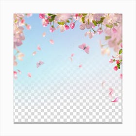 Cherry Blossoms Png And Vector Canvas Print