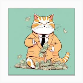Business Cat 1 Canvas Print