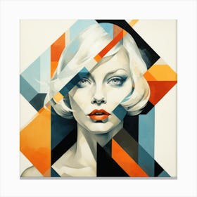 Abstract Geometrical Swedish Woman 01 Canvas Print