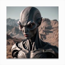 Alien With Grey 6 Canvas Print