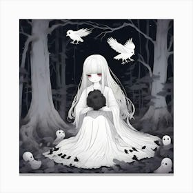 Manga Ghost Girl Canvas Print